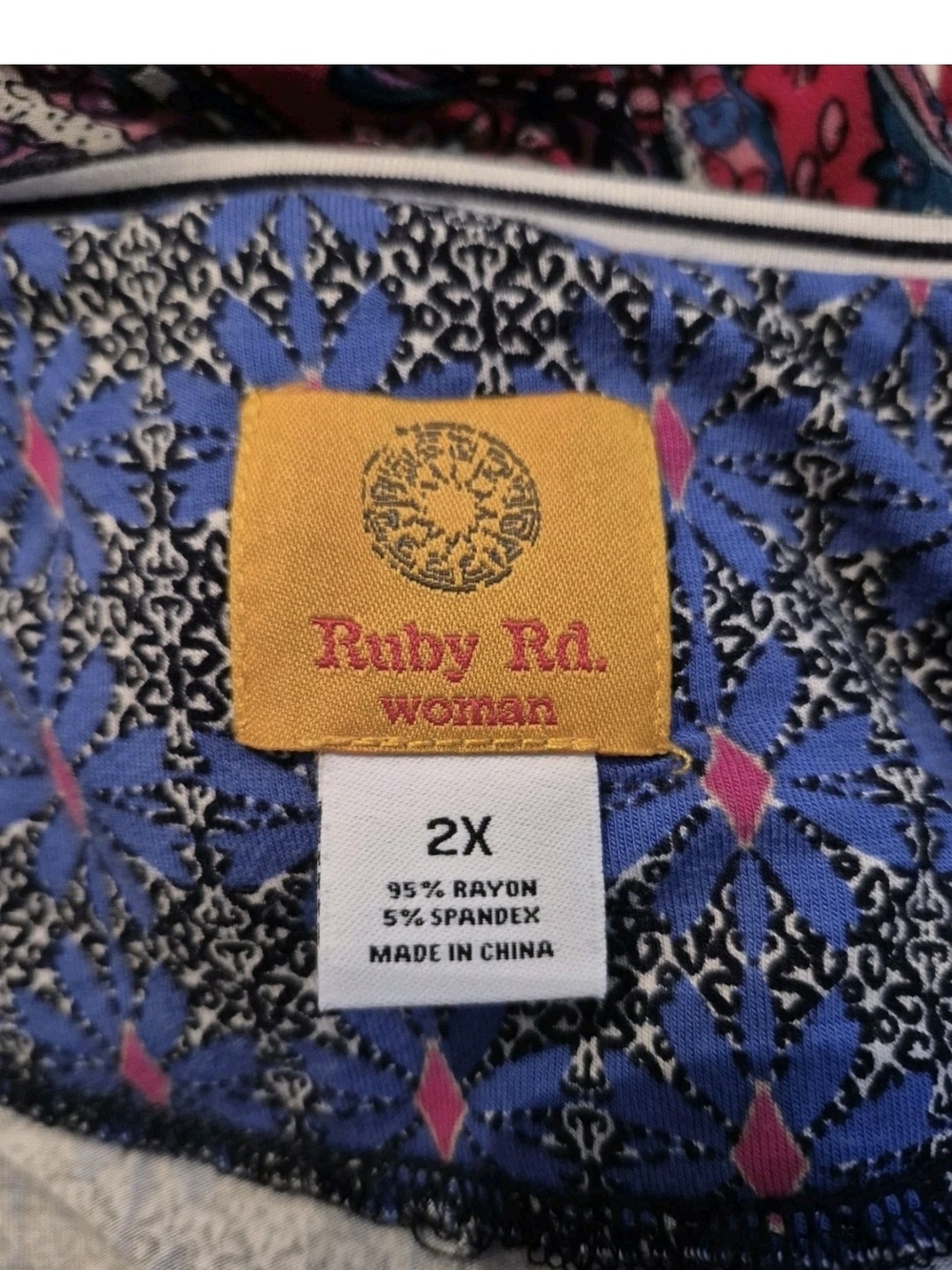Ruby Rd. Multicolor Patterned Tunic Top - Picture 10 of 10